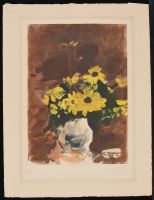 Vase Of Yellow Flowers - Before (Poster)